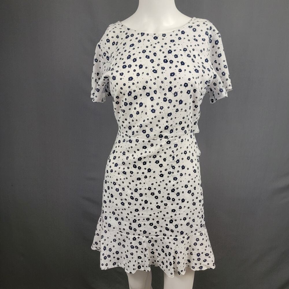 Princess Polly Mini Dress 4 Ruffle Tie Back Open Back Floral Balletcore